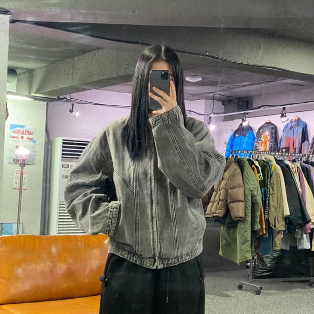 인사일런스 스모킹 페이드 그레이 데님 자켓 B3969 