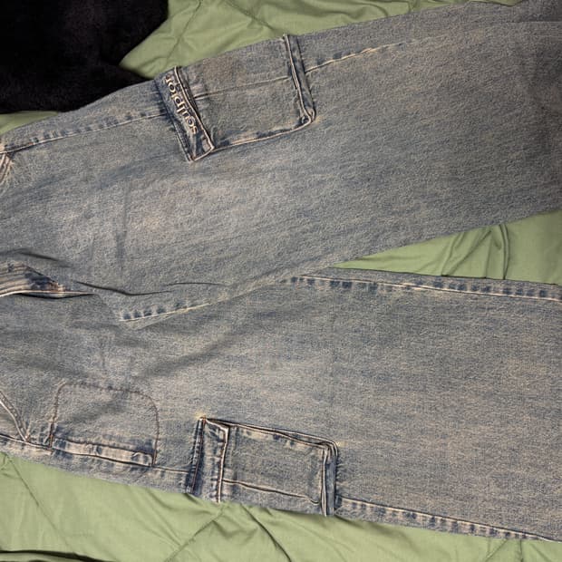 스컬프터 카고 애시드 바지