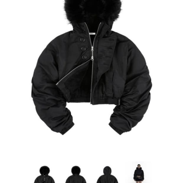 구해요) 카시코 후디드 크롭 봄버 M