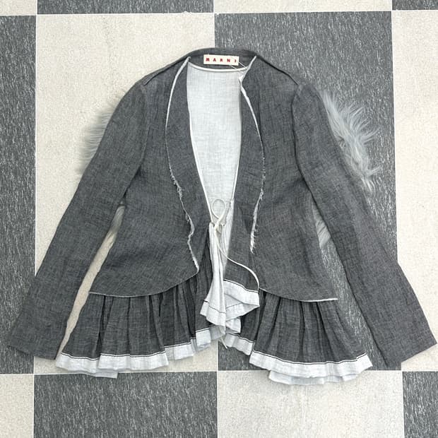 마르니 그레이 랩 자켓 