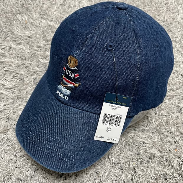 폴로Polo 폴로베어 데님 코튼 캡 Free