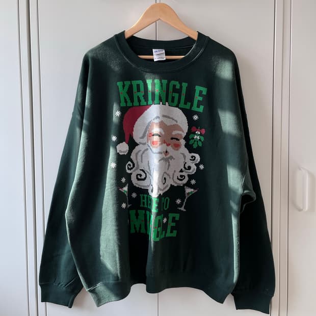 Gildan 크리스마스 산타 오버핏 맨투맨 