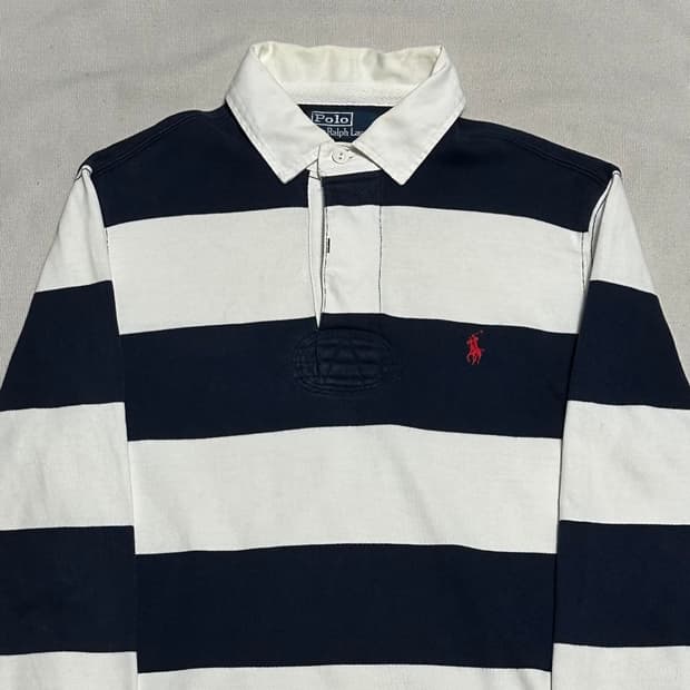 S 폴로랄프로렌 스트라이프 럭비 티셔츠