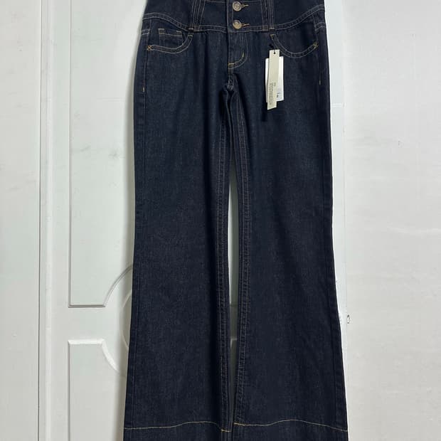 스컬프터 유니온잭 엔지니어드 데님 팬츠