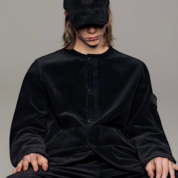 [L] 스톤아일랜드 18FW 코듀로이 오버셔츠 자켓 블랙