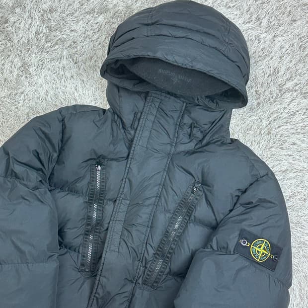 [L] 정품 스톤아일랜드 21FW 크링클랩스 롱패딩 블랙