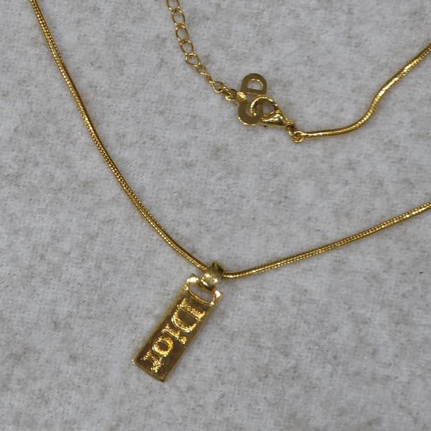 디올 DIOR 금장 로고 스네이크 체인 목걸이(남녀공용)