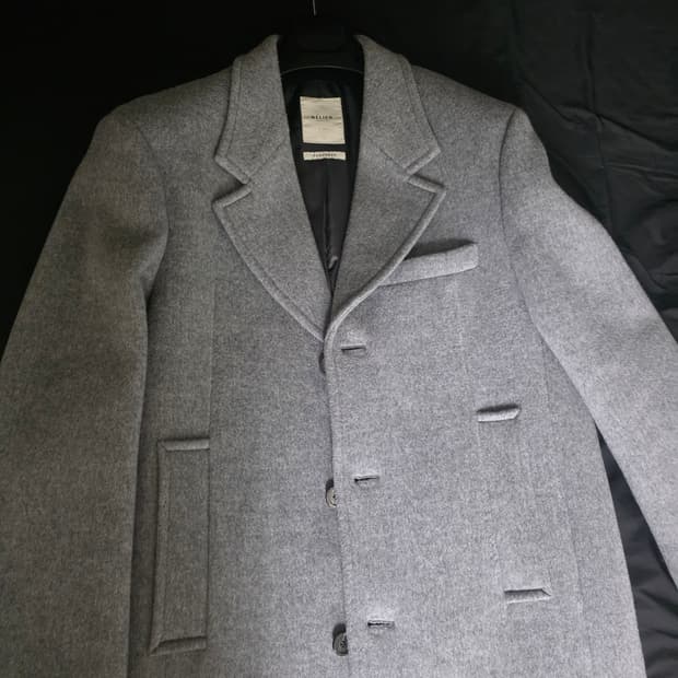 벨리에 버티컬 싱글 코트 멜란지 그레이 M