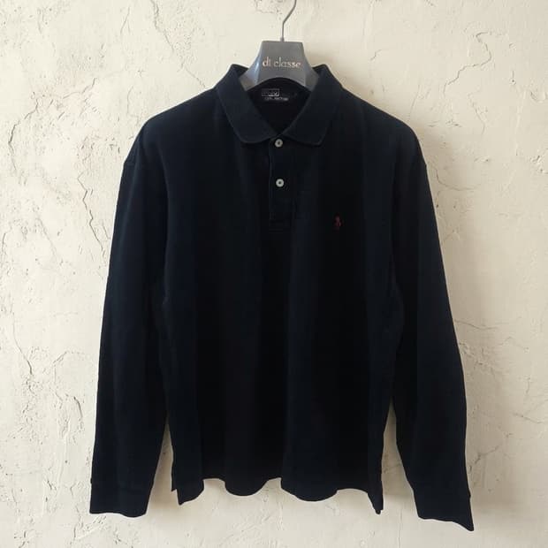 폴로 랄프로렌 블랙 긴팔 카라티 L