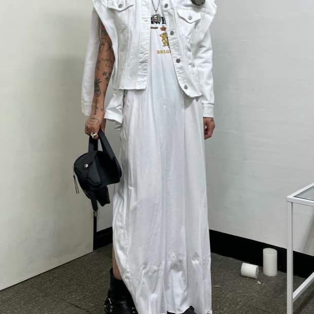 MM6 Vest-Overlay Denim Jacket