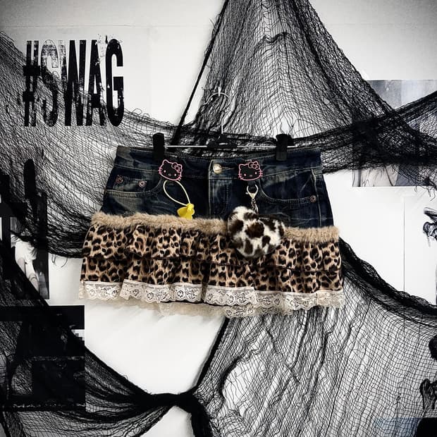 00s gal mood denim skirt