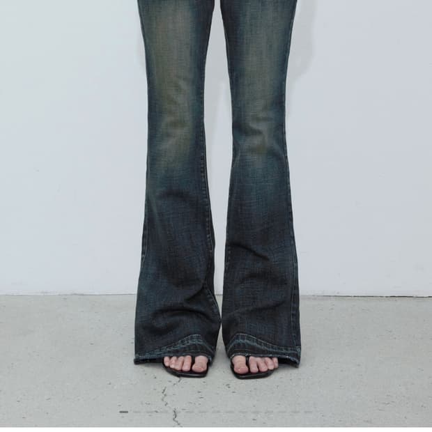 보헴서  빈티지 블루 부츠컷 청바지 1사이즈 택0