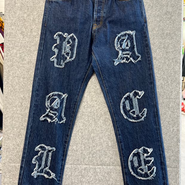 팔라스 패치 데님 찐청 30