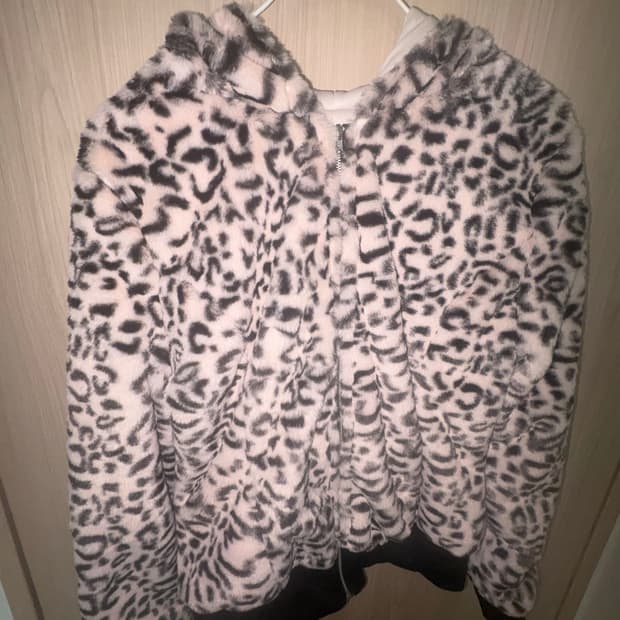 빈티지 y2k 오네갸루 히메갸루 핑크 퍼 후드집업