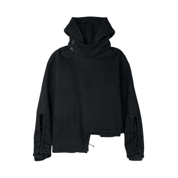 asymmetric hooded jacket