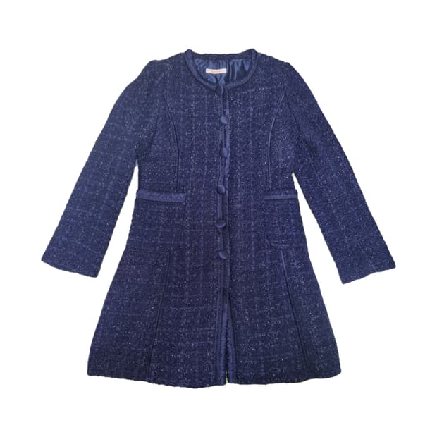 satin 네이비 코트