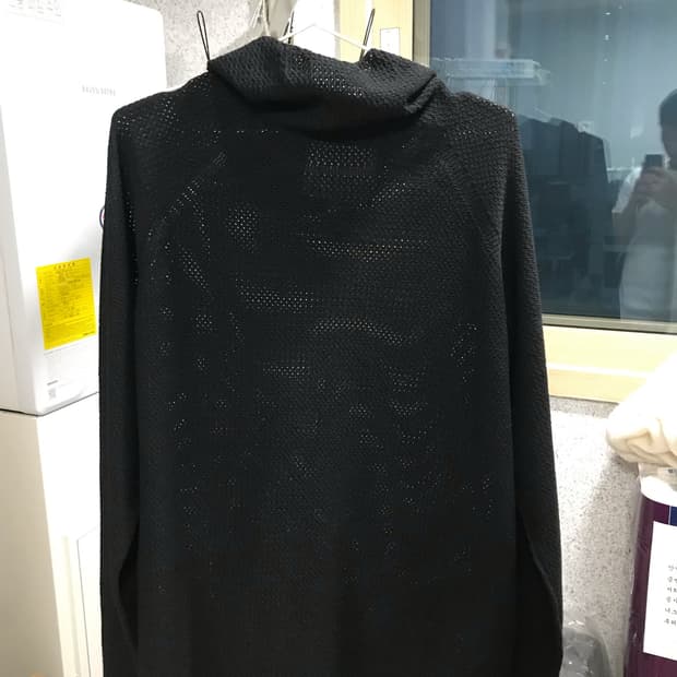 골드윈제로 25fw 홀그먼트 니트탑 size4 black