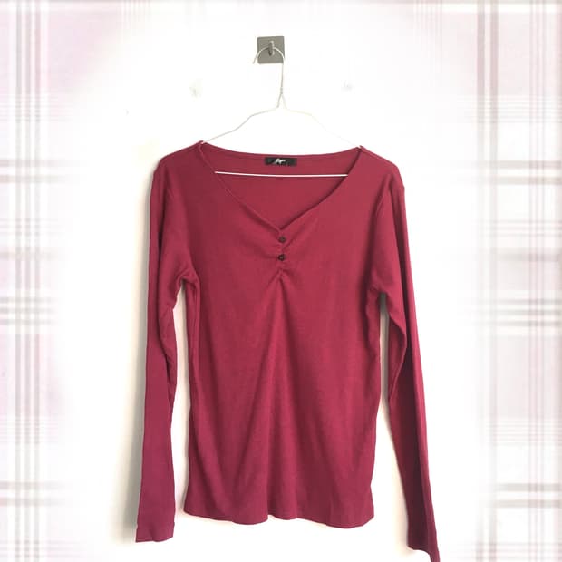 jpn vintage magenta pink shirring tshirt