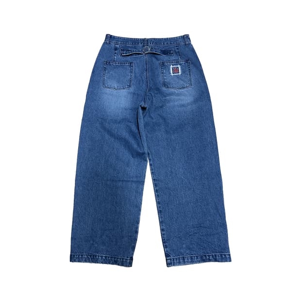 카락터 army denim work pants(mid blue)