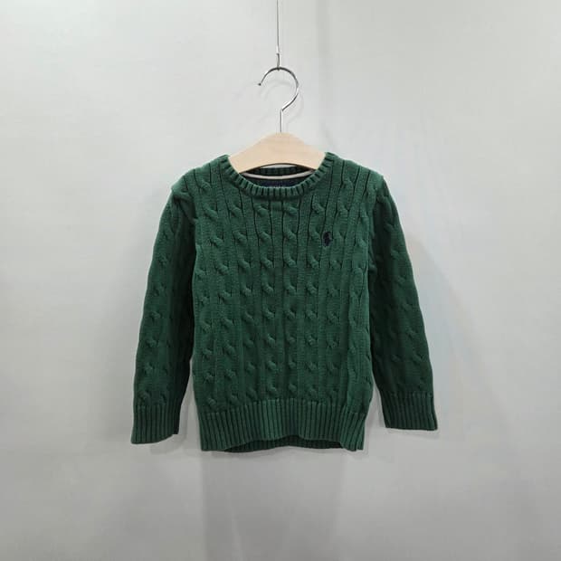 폴로랄프로렌 키즈 케이블 니트 그린 4T