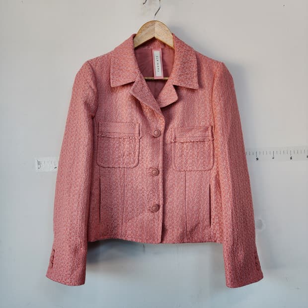 에셀리아 트위드 핑크 자켓