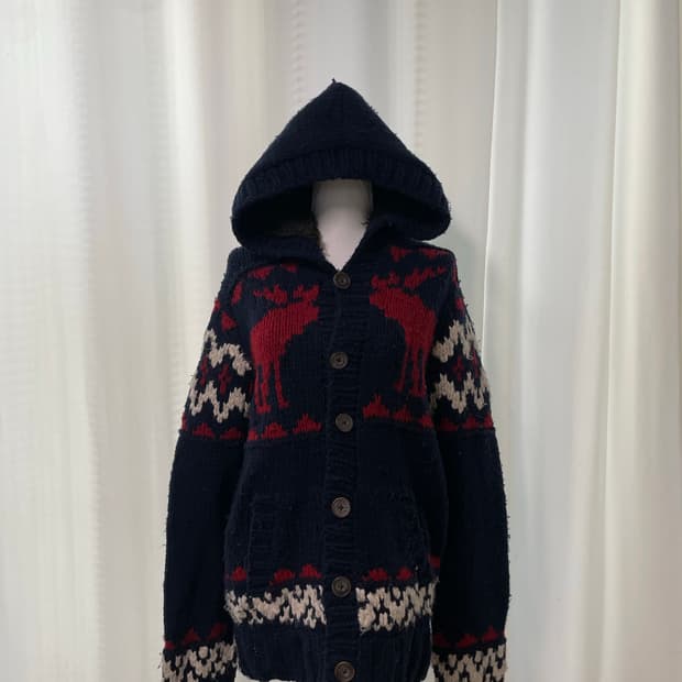 아베크롬비 노르딕 코위찬 후드 니트