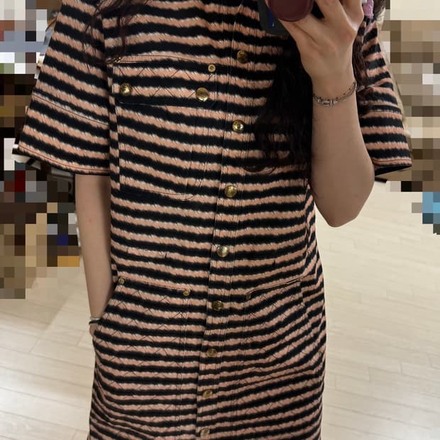 마른55 55 겐조 반팔 사파리 셔츠 원피스 겸 자켓 산드로 마르니 이로