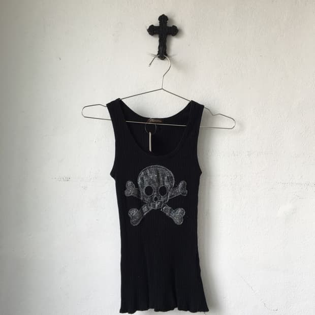 Skull patch sleeveless
