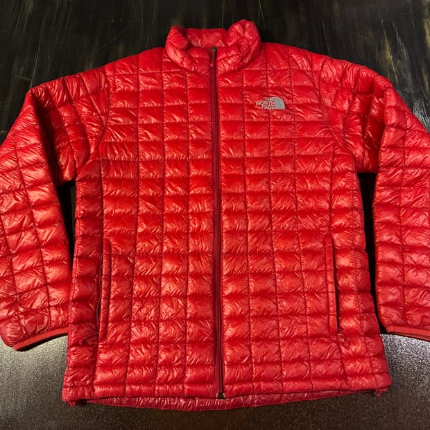 100) 노스페이스 퀼팅 패딩 레드 미노이