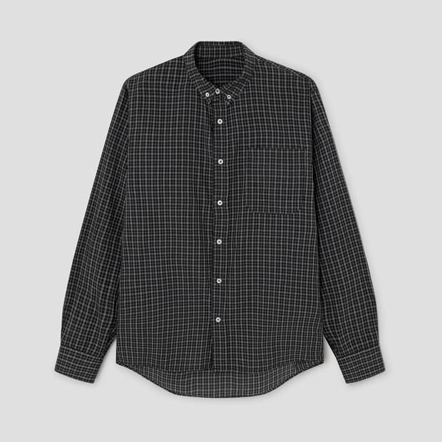 (S) 기마구아스 Jeremy 체크 셔츠/블랙