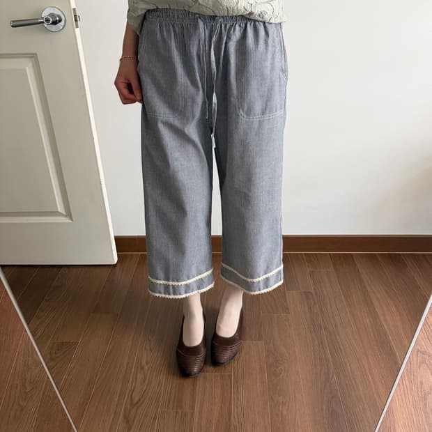 stripe patterned pants