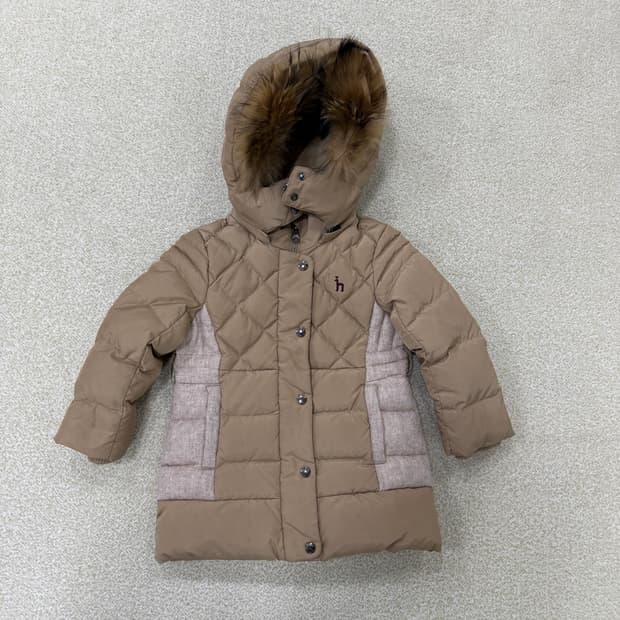 100 3Y 헤지스 키즈 배색 패딩 0129T1