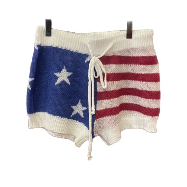 Y2k American flag print shorts