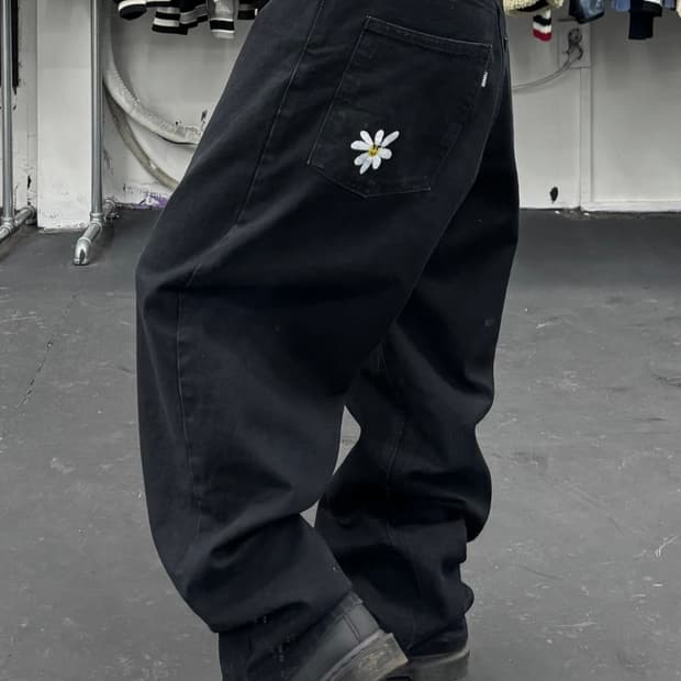 라브로스 플라워 데님팬츠