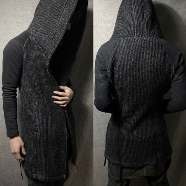 14th Addiction Drape Knit Open Cardigan 