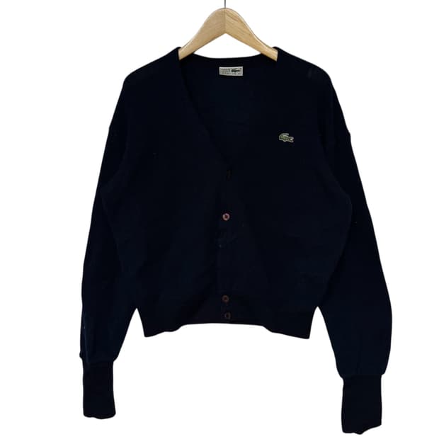 라코스테 로고 코튼 가디건