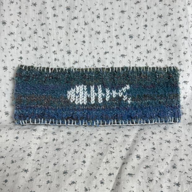 [핸드메이드] 물고기 뼈 뜨개 헤어밴드