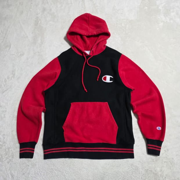 (M)챔피온 빈티지 리버스위브 블루택 후드티