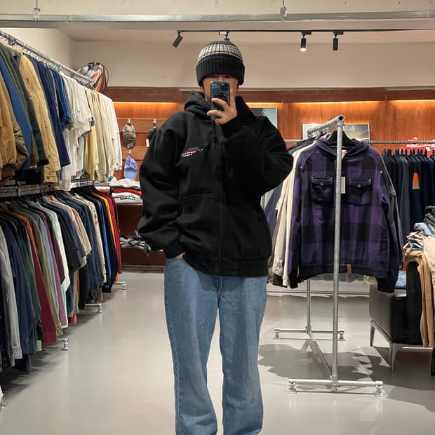 빈티지 엑티브 워크 후드 자켓 (Black) 