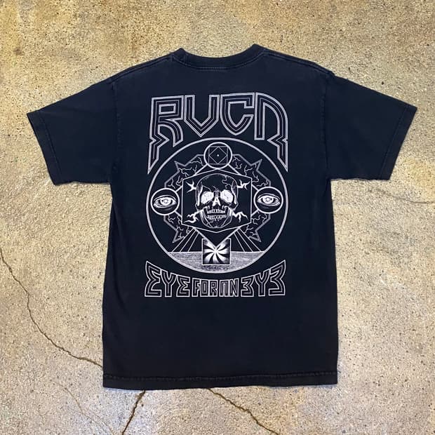 미국 빈티지 RUCR 프린팅 스컬 반팔티 락티셔츠