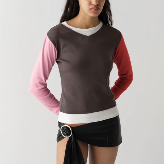 [S,M] 기마구아스 Samm 레이어드 롱슬리브 멀티