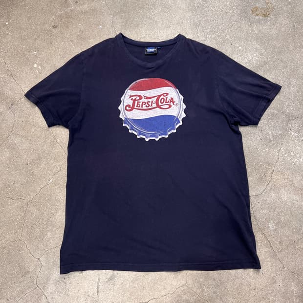 빈티지 펩시 반팔티 네이비