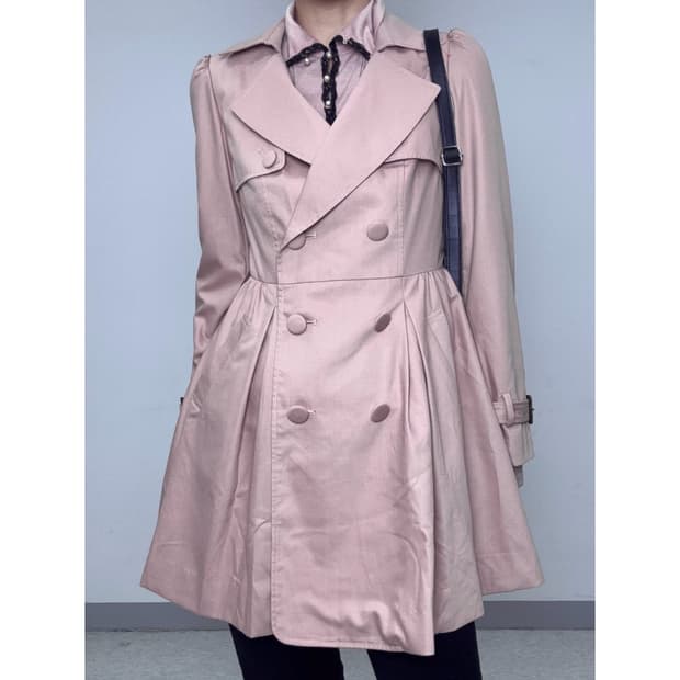 빈티지 데드스탁 핑크 더블 코트