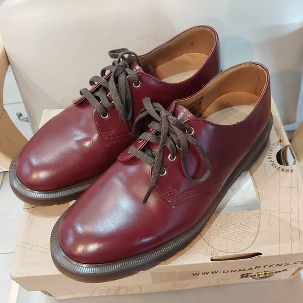 닥터마틴 4홀 스미스 옥스블러드 컬러 빈티지 스무스 더비슈즈 구두