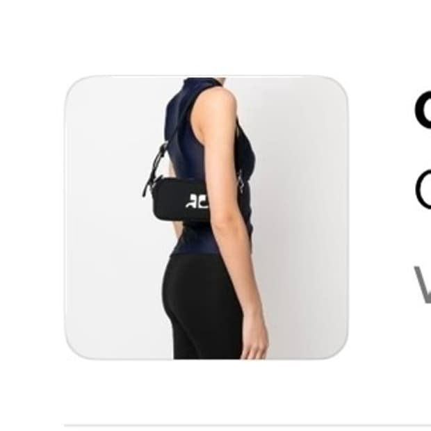 COURREGES logo patch bag