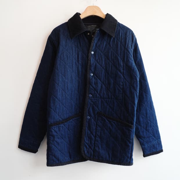 JUST HIT CLUB 인디고데님 퀼팅 자켓