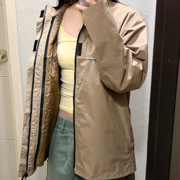 TAKEO KIKUCHI 퀼팅 라이너 2-way 필드 자켓