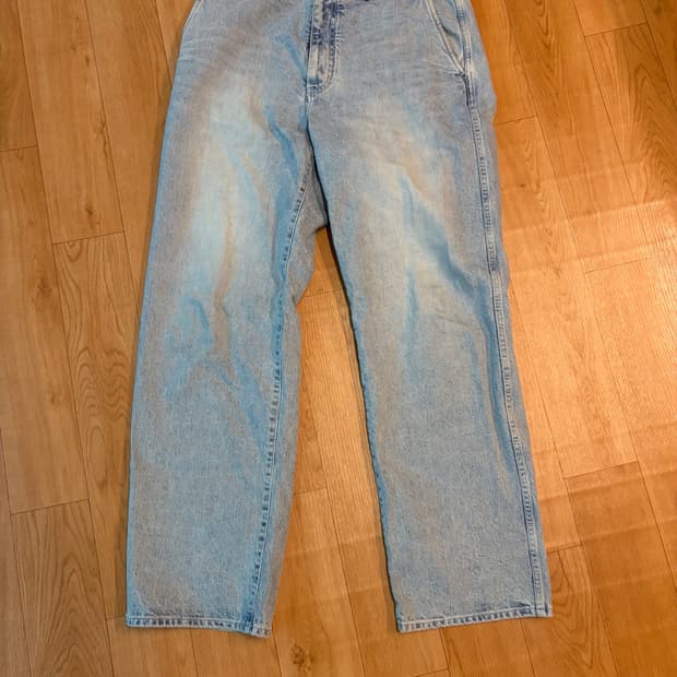 (3)포터리 와이드 데님 라이트블루 