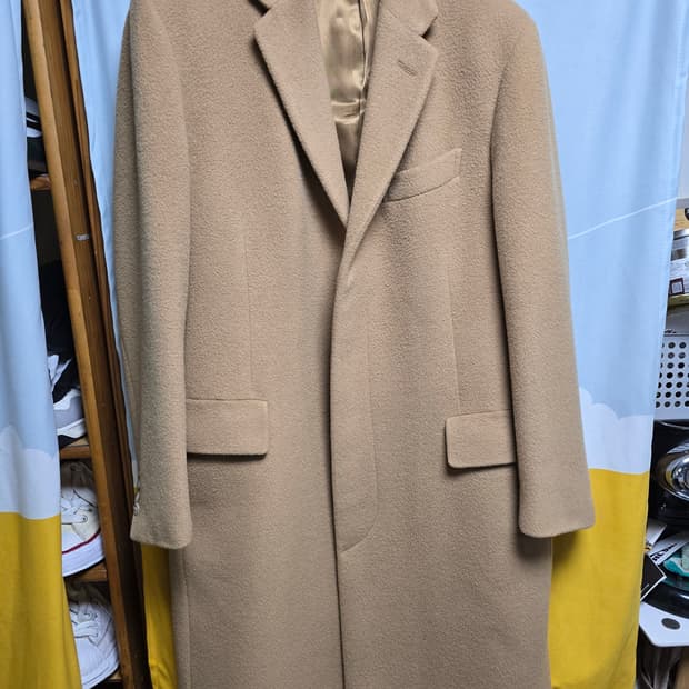 42R 폴로 카멜헤어 100프로 코트