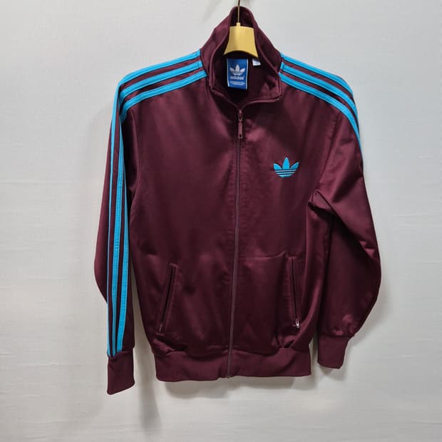 아디다스 버건디 져지 트랙탑 95